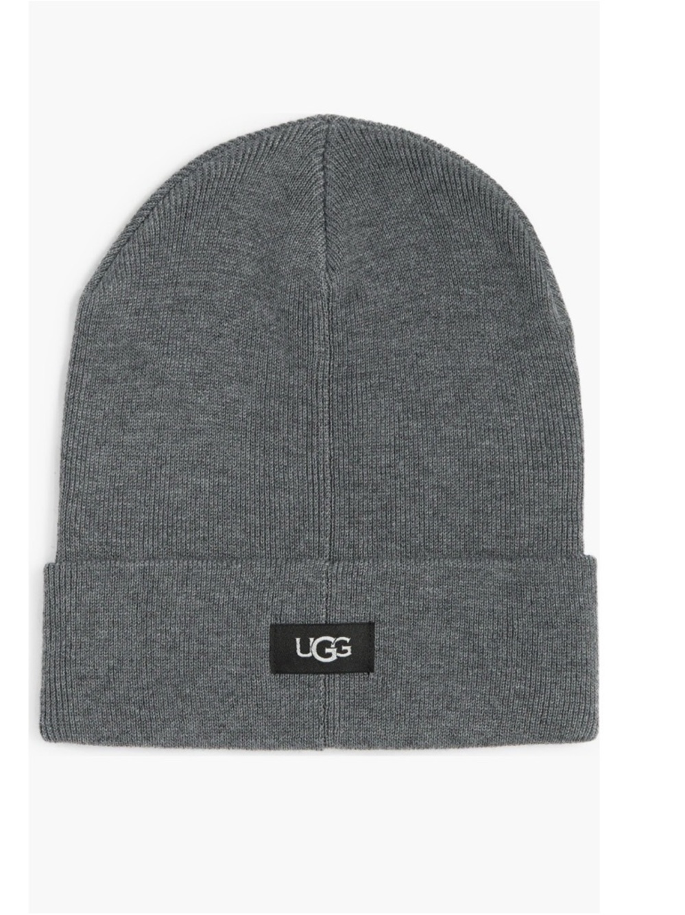 ✅NEW “UGG” Charcoal Gray Ribbed Cuff Beanie